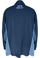 Sporting Kansas City Mens Blue CHAMPION RAGLAN Big and Tall Qtr Zip