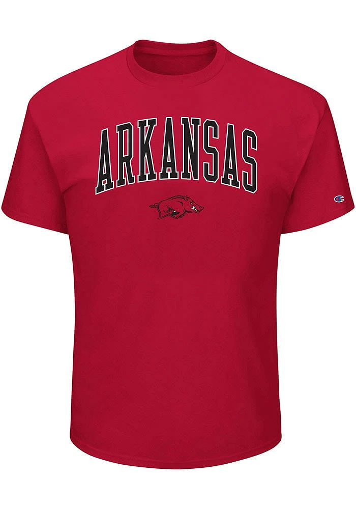 Arkansas Razorbacks Mens Crimson Arch Big and Tall T-Shirt