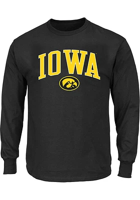 Iowa Hawkeyes Mens Black Arch Big and Tall Long Sleeve T-Shirt