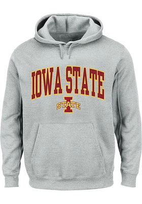 Iowa State Cyclones Mens Grey Arch Big and Tall Hooded Sweatshirt