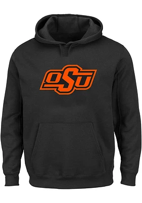 Oklahoma State Cowboys Mens Black Primary Logo Big and Tall Hooded Sweatshirt