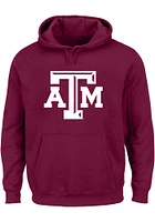 Texas A&M Aggies Mens Maroon Primary Logo Big and Tall Hooded Sweatshirt