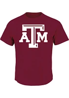 Texas A&M Aggies Mens Maroon Primary Logo Big and Tall T-Shirt