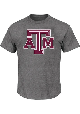 Texas A&M Aggies Mens Charcoal Primary Logo Big and Tall T-Shirt