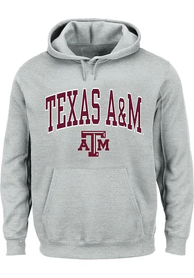 Texas A&M Aggies Mens Grey Arch Big and Tall Hooded Sweatshirt