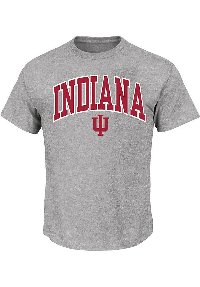 Indiana Hoosiers Mens Grey Arch Big and Tall T-Shirt