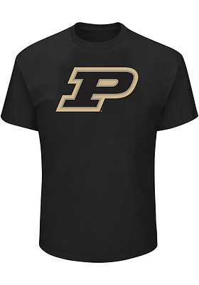 Purdue Boilermakers Mens Black Primary Logo Design Big and Tall T-Shirt