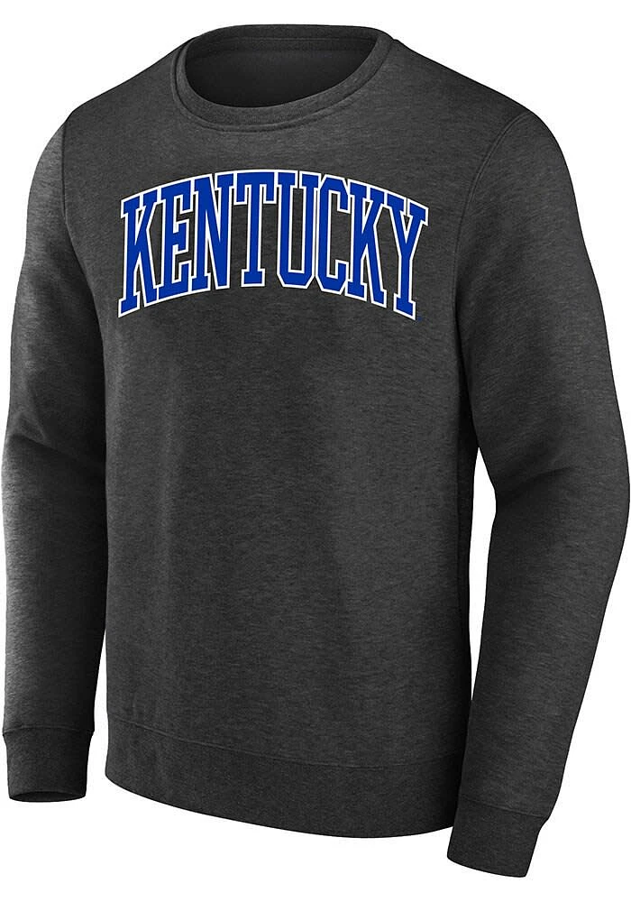 Kentucky Wildcats Mens Charcoal Arch Name Twill Big and Tall Crew Sweatshirt