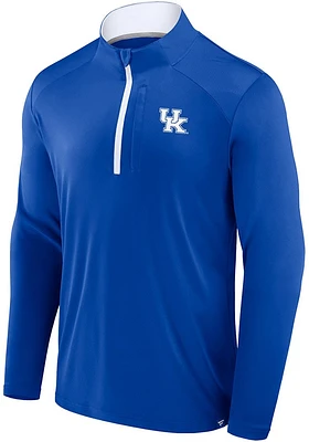 Kentucky Wildcats Mens Blue Defender Left Chest Big and Tall Qtr Zip