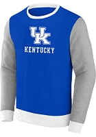 Kentucky Wildcats Mens Blue Contrast Big and Tall Crew Sweatshirt