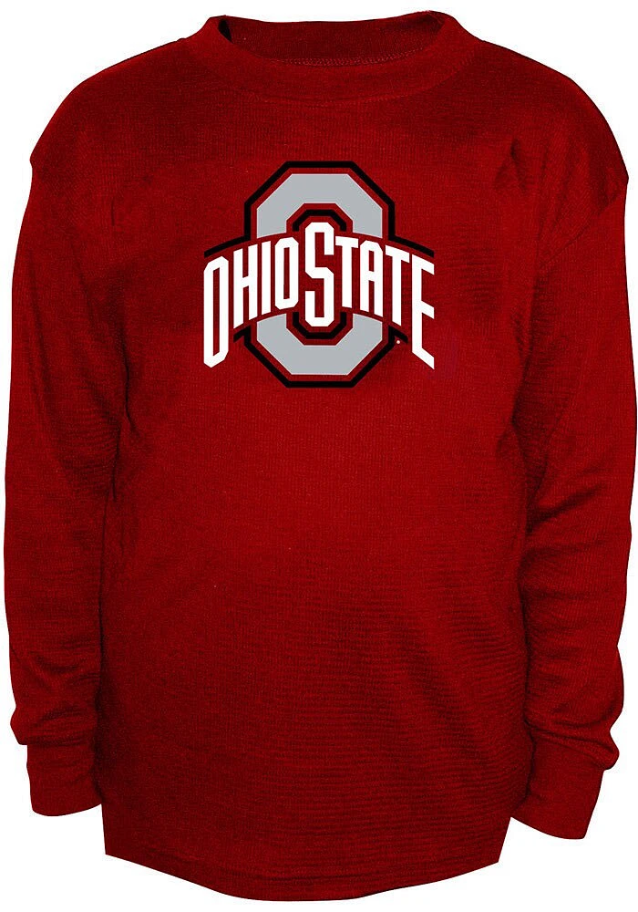 Ohio State Buckeyes Mens Red Thermal Design Big and Tall Long Sleeve T-Shirt