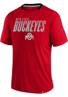 Ohio State Buckeyes Mens Red Fade Dot Slant Big and Tall T-Shirt