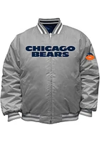 Chicago Bears Mens Navy Blue REVERSIBLE SATIN Big and Tall Light Weight Jacket