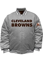 Cleveland Browns Mens Brown REVERSIBLE SATIN Big and Tall Light Weight Jacket