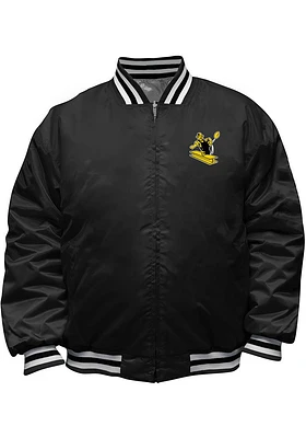 Pittsburgh Steelers Mens Black REVERSIBLE SATIN Big and Tall Light Weight Jacket