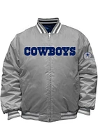 Dallas Cowboys Mens Navy Blue REVERSIBLE SATIN Big and Tall Light Weight Jacket
