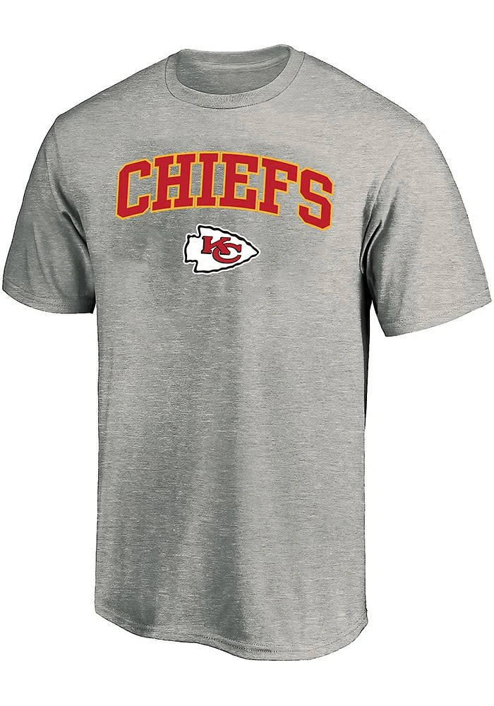 Kansas City Chiefs Mens Grey Arched Wordmark Big and Tall T-Shirt