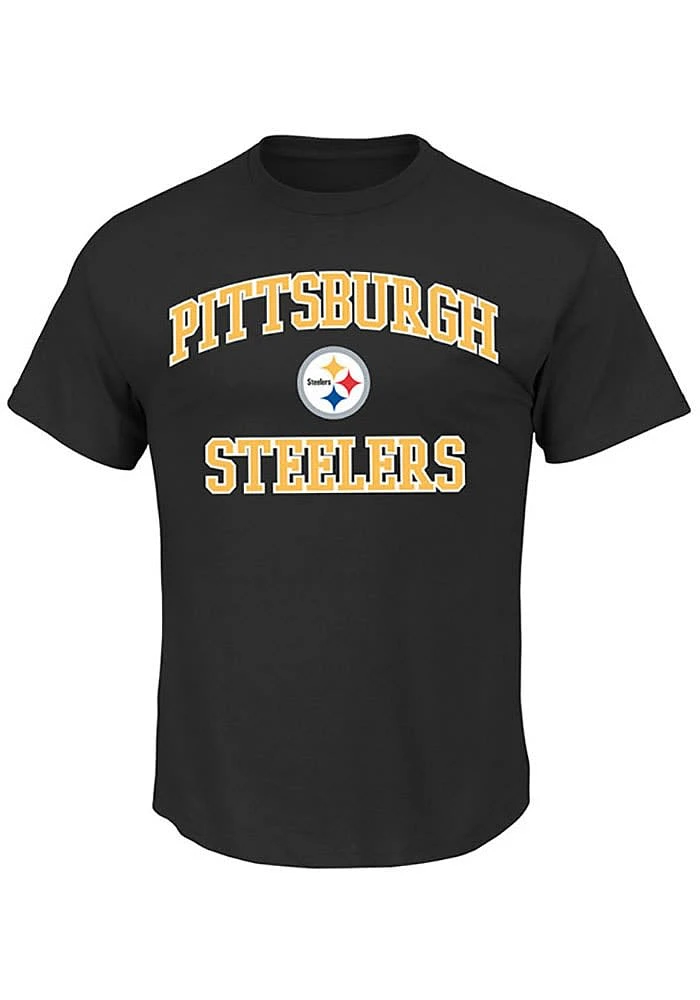 Pittsburgh Steelers Mens Black Heart Soul Big and Tall T-Shirt