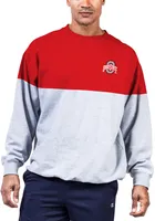 Ohio State Buckeyes Mens Red Fleece Big and Tall Crew Sweatshirt