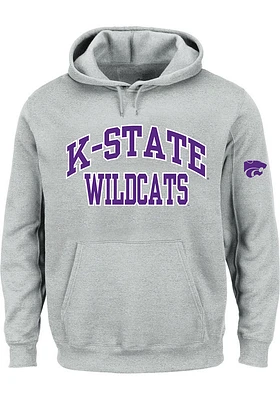 K-State Wildcats Mens Grey Arch Big and Tall Hooded Sweatshirt