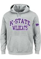 K-State Wildcats Mens Grey Arch Big and Tall Hooded Sweatshirt