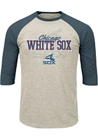 Chicago White Sox Mens Oatmeal Raglan Big and Tall T-Shirt
