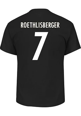 Ben Roethlisberger Pittsburgh Steelers Mens Name and Number Big Tall Player Tee - Black
