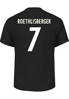 Ben Roethlisberger Pittsburgh Steelers Mens Name and Number Big Tall Player Tee - Black
