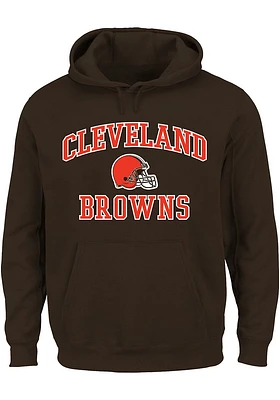 Cleveland Browns Mens Brown Heart and Soul Big Tall Hooded Sweatshirt