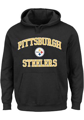 Pittsburgh Steelers Mens Black Heart and Soul Big Tall Hooded Sweatshirt