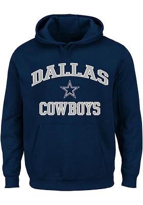 Dallas Cowboys Mens Navy Blue Heart and Soul Big Tall Hooded Sweatshirt