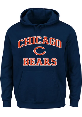 Chicago Bears Mens Navy Blue Heart and Soul Big Tall Hooded Sweatshirt