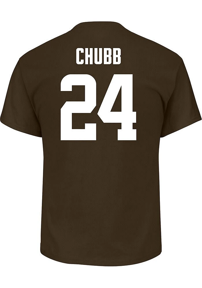 Nick Chubb Cleveland Browns Mens Name and Number Big Tall Player Tee - Brown