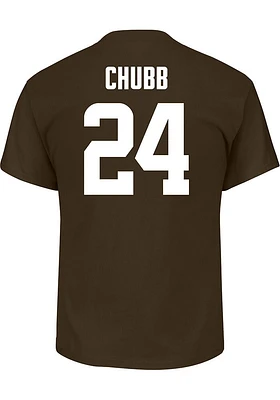 Nick Chubb Cleveland Browns Mens Name and Number Big Tall Player Tee - Brown