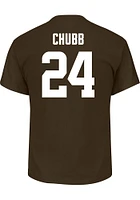 Nick Chubb Cleveland Browns Mens Name and Number Big Tall Player Tee - Brown