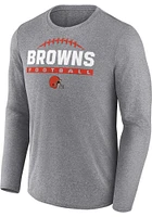 Cleveland Browns Mens Brown ONE BOOK Big and Tall Long Sleeve T-Shirt
