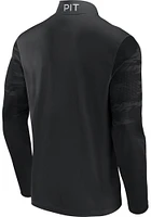 Pittsburgh Steelers Mens Black RINGER Big and Tall Qtr Zip