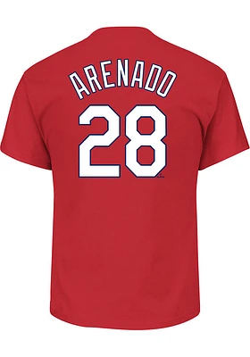Nolan Arenado St Louis Cardinals Mens Name and Number Big Tall Player Tee - Red