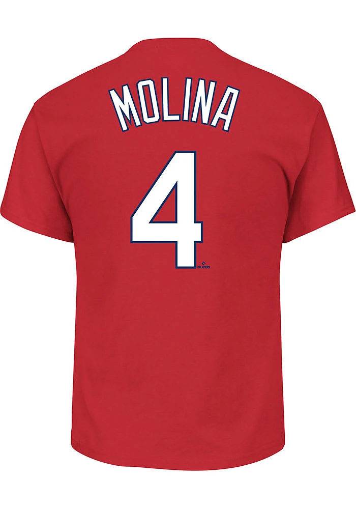 Yadier Molina St Louis Cardinals Mens Name and Number Big Tall Player Tee - Red