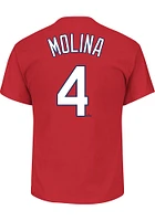 Yadier Molina St Louis Cardinals Mens Name and Number Big Tall Player Tee - Red