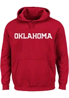 Oklahoma Sooners Mens Cardinal Pigment Big and Tall Hooded Sweatshirt