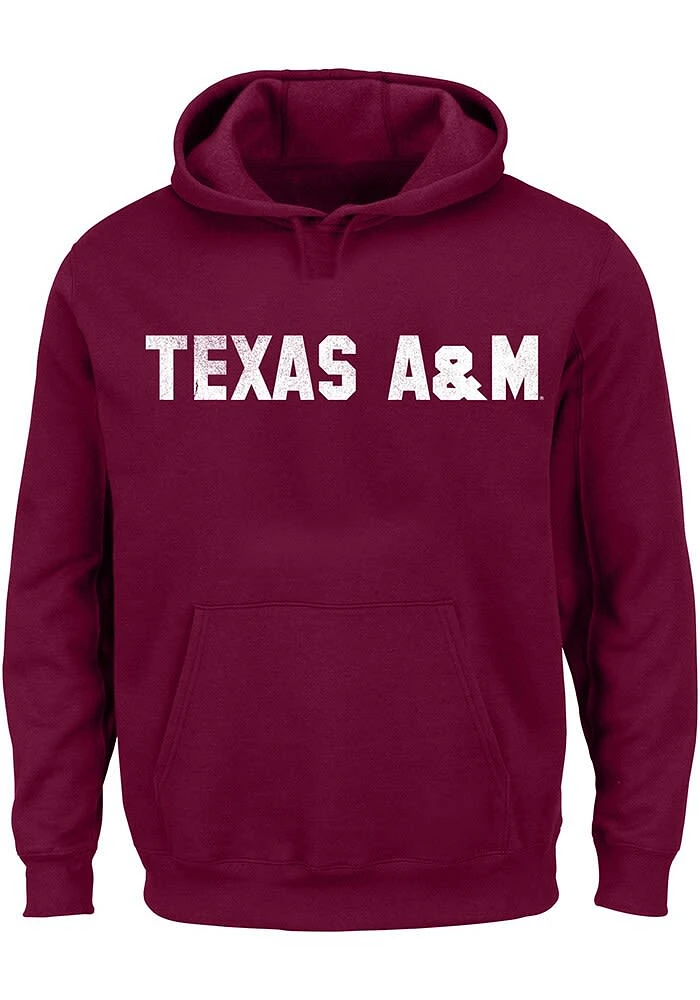 Texas A&M Aggies Mens Maroon Pigment Big and Tall Hooded Sweatshirt