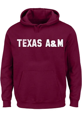 Texas A&M Aggies Mens Maroon Pigment Big and Tall Hooded Sweatshirt