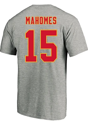 Patrick Mahomes Kansas City Chiefs Mens HERITAGE Big and Tall Player Tee - Grey