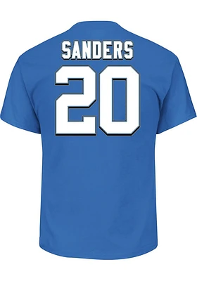 Barry Sanders Detroit Lions Mens Name and Number Big Tall Player Tee - Blue
