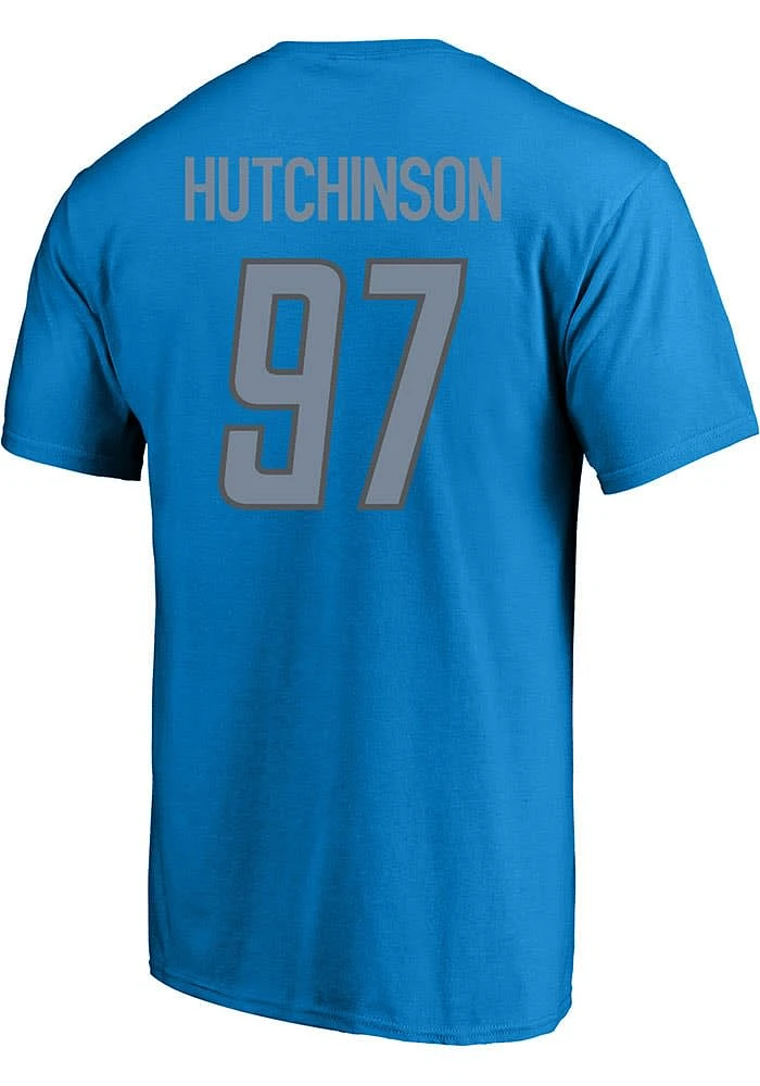 Aidan Hutchinson Detroit Lions Mens Name and Number Big Tall Player Tee - Blue