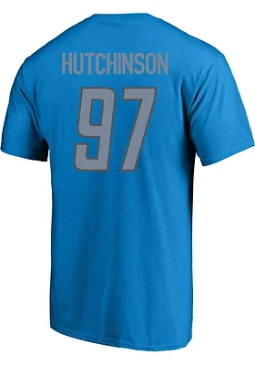 Aidan Hutchinson Detroit Lions Mens Name and Number Big Tall Player Tee - Blue