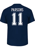 Micah Parsons Dallas Cowboys Mens Name and Number Big Tall Player Tee - Navy Blue