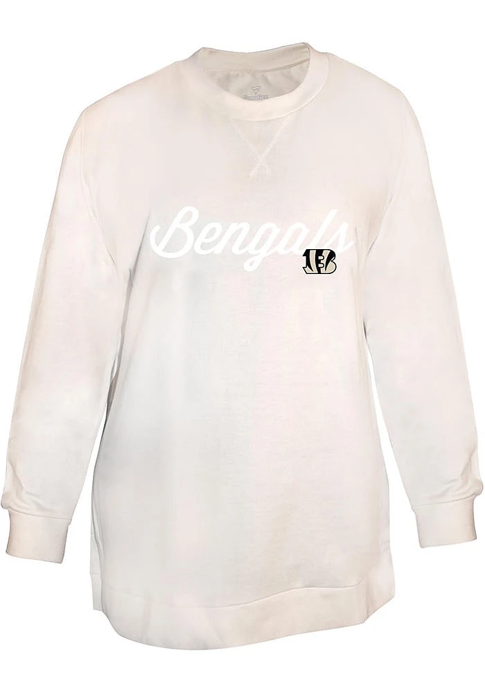 Cincinnati Bengals Womens Tan Cumulus Crew Sweatshirt