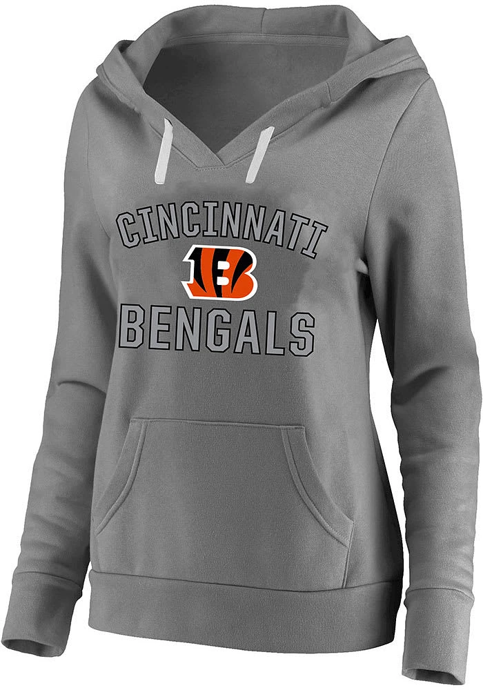 Cincinnati Bengals Womens Grey French Terry Hooded Sweatshirt